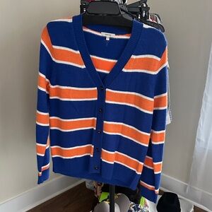 Tyler Boe Vibrant Blue and Orange Cardigan